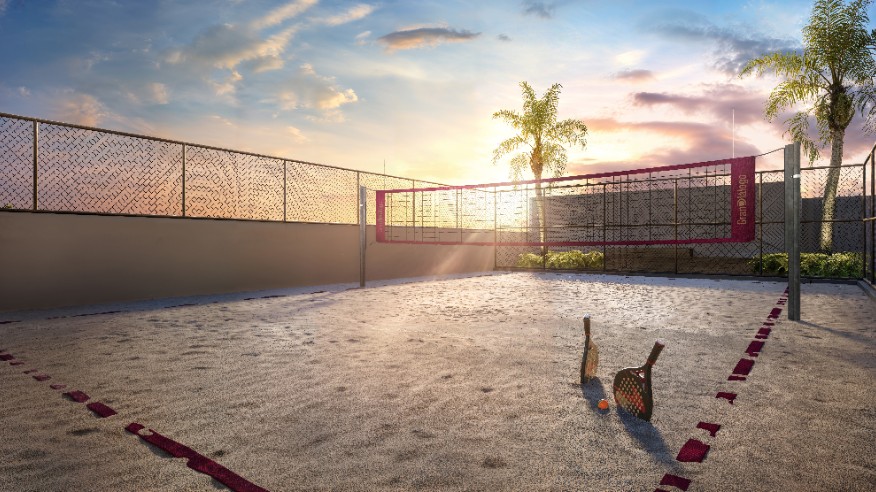 Quadra de beach tennis (Perspectiva artística) 