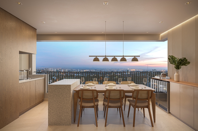 Living 2 Dorms. - apto 88m²  (Perspectiva artística) 