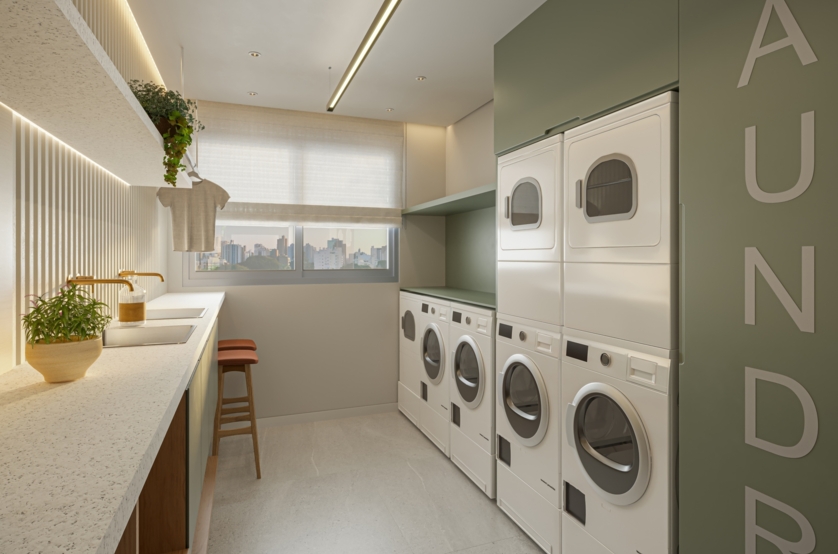 Lavanderia compartilhada (Perspectiva artística) 