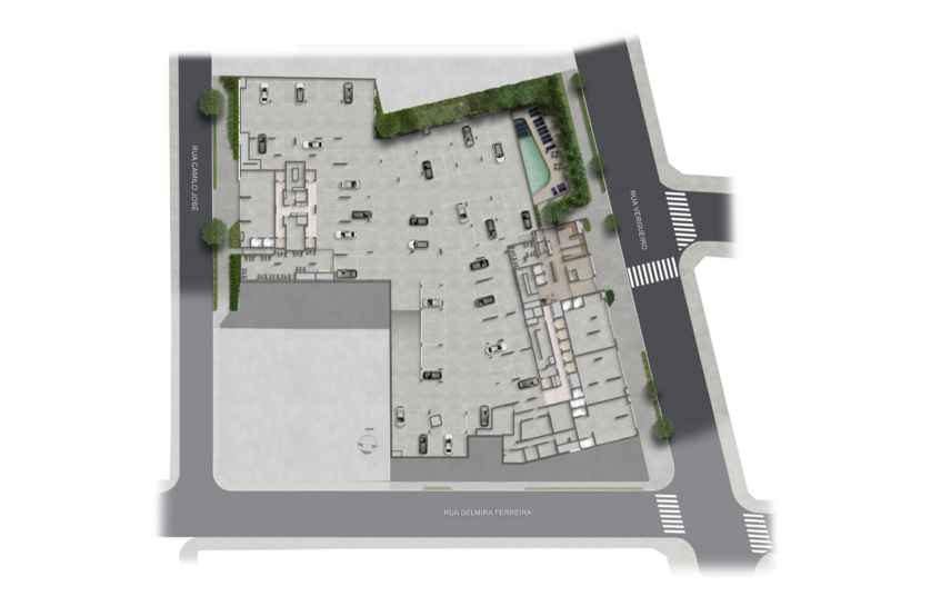 Implantação 1º Subsolo (Perspectiva artística) 