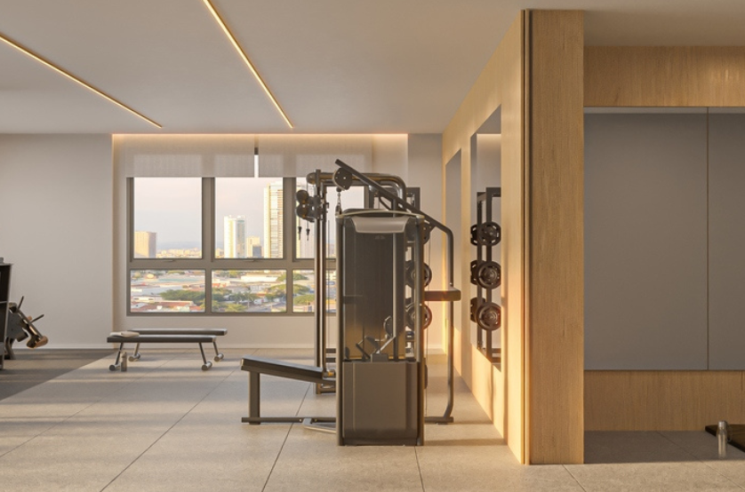 Fitness c/ 75m² (Perspectiva artística)