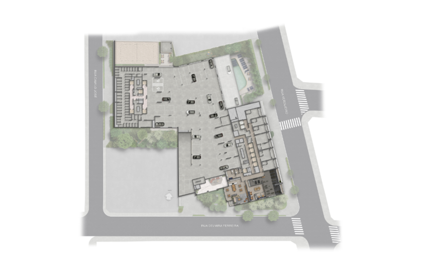Implantação 1º pavimento (Perspectiva artística) 