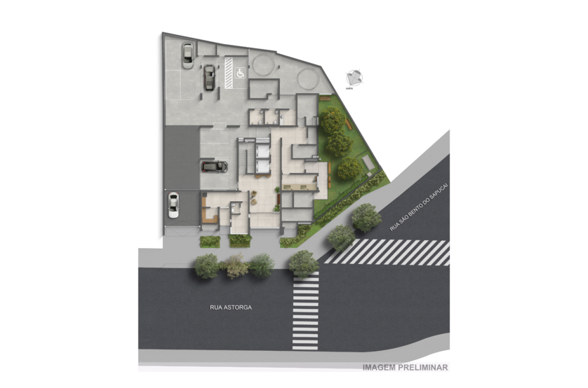 Térreo (Perspectiva preliminar) 