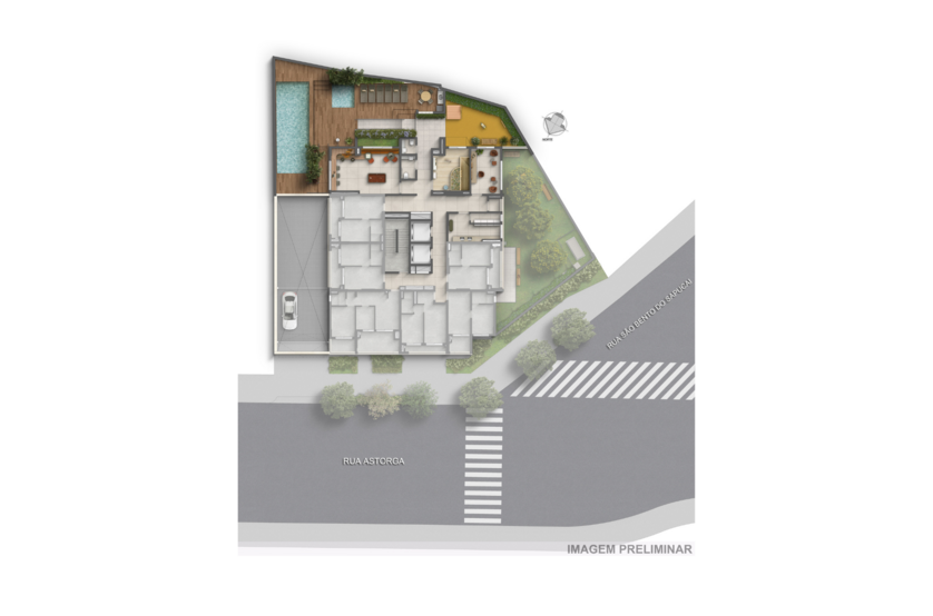 1º Pavimento (Perspectiva preliminar) 