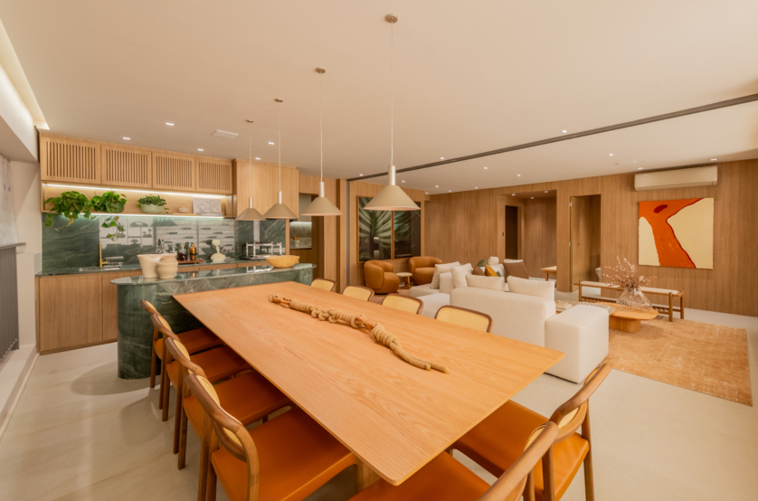 Terraço com churrasqueira a carvão - 171m² (Foto do decorado)