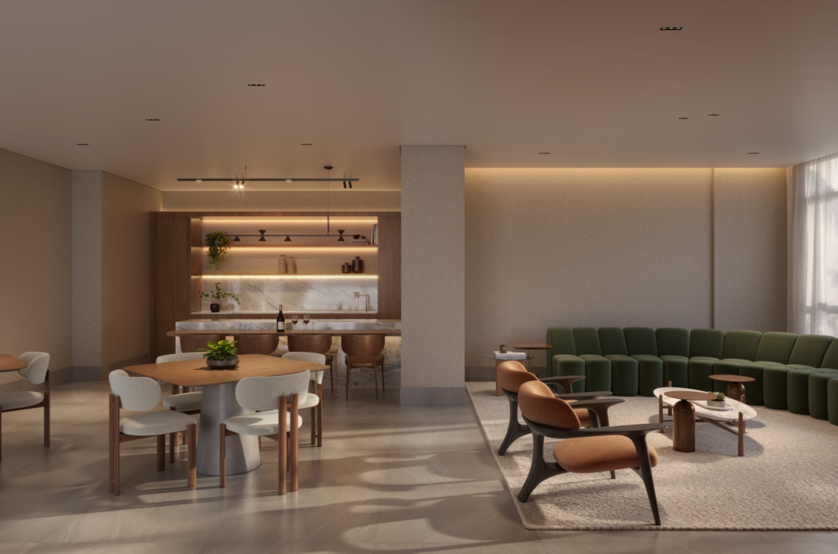 Salão de festas (perspectiva preliminar) 