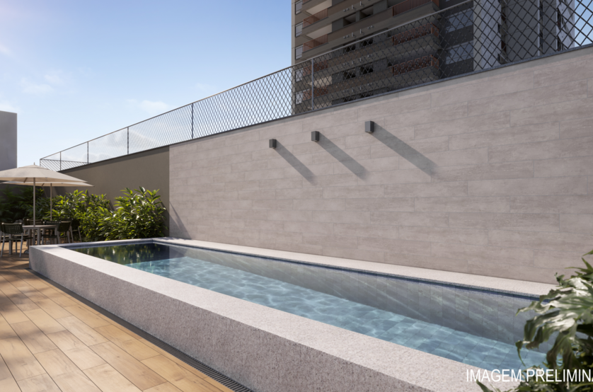 Piscina c/ solarium (perspectiva preliminar) 