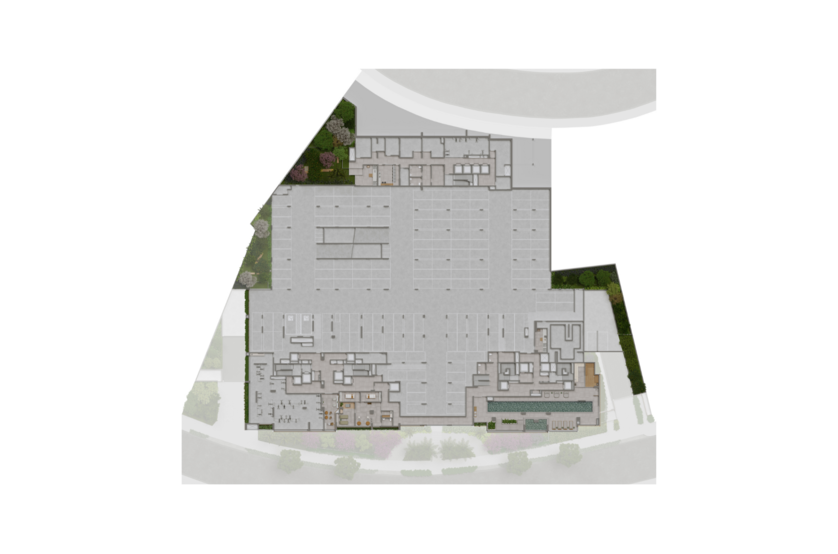 Implantação 1º Subsolo (Perspectiva artística)