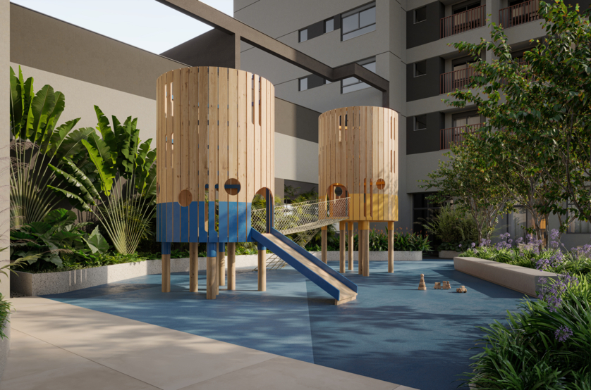 Playground c/ 111m² (Perspectiva artística) 