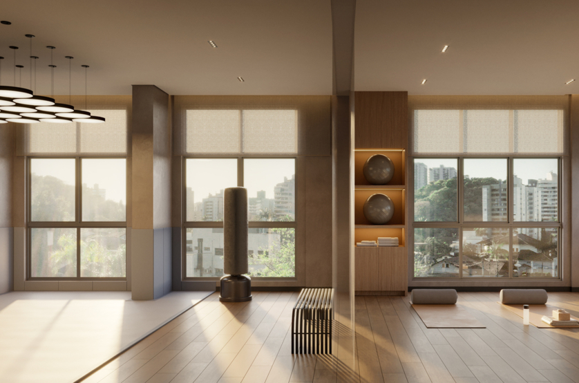 Sala de luta e multifuncional (Perspectiva artística) 