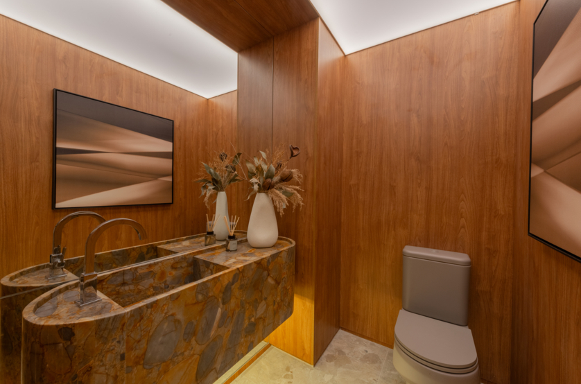 Lavabo - do apto 243m² (Foto do decorado)