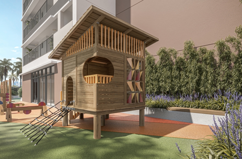 Playground - torre 1 e 2 (perspectiva artística) 