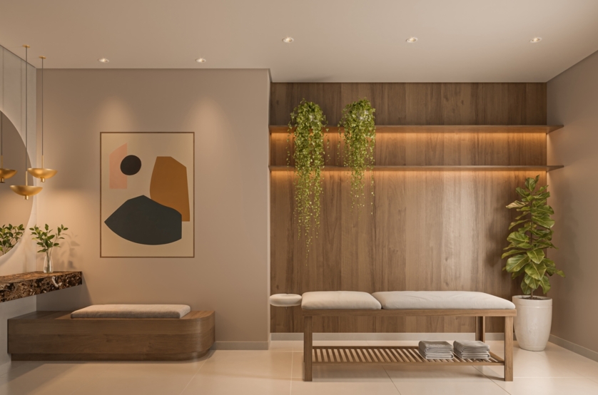 Sala de massagem (Perspectiva artística) 