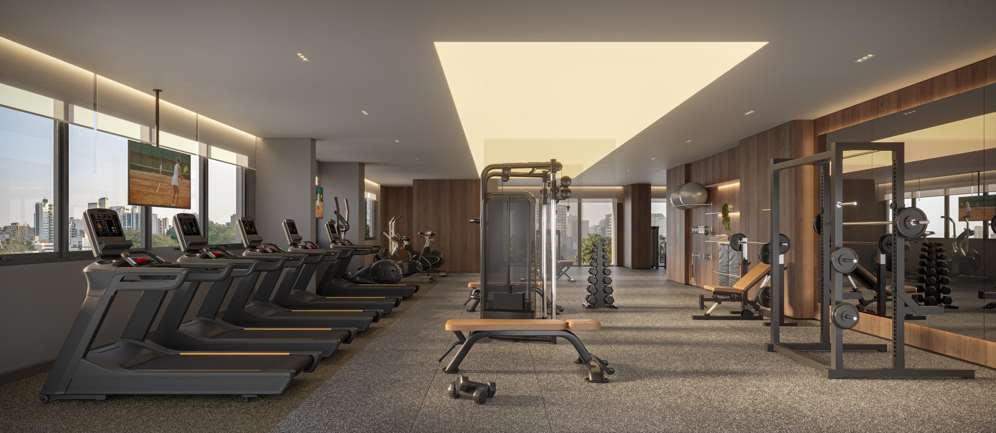 Espaço fitness - perspectiva artística
