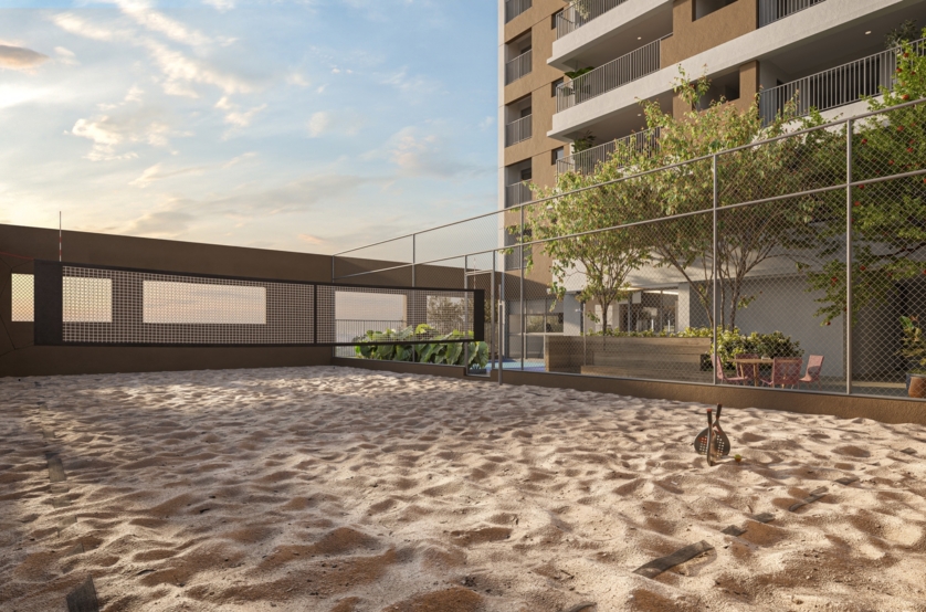 Quadra de Beach Tennis (Perspectiva artística)
