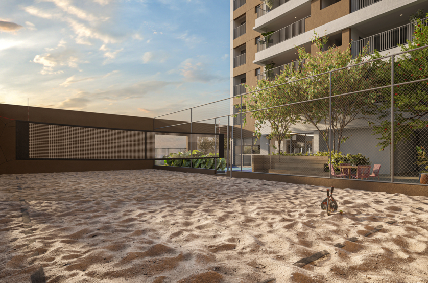 Quadra de Beach Tennis (Perspectiva artística) 