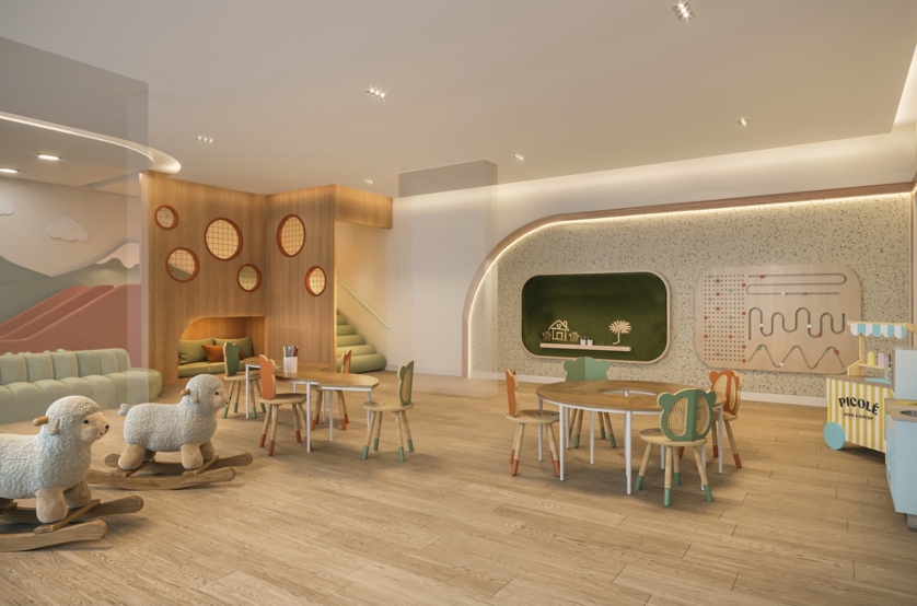 Brinquedoteca c/ 73m² (perspectiva artística) 