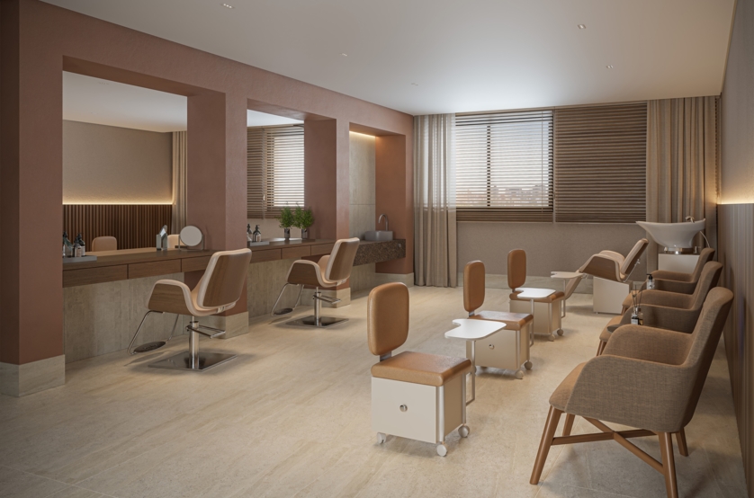 Espaço Beauty c/ 60m² (perspectiva artística) 
